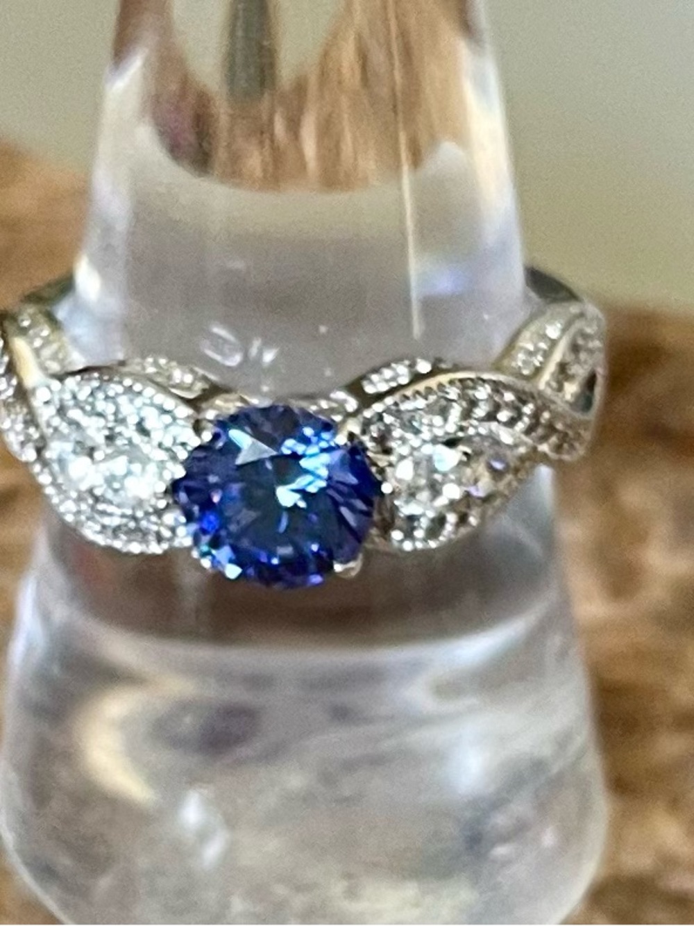 Bomb Party Retro RBP2272 Unicorn Alert Tanzanite on Rhodium Sz 9 Ring HTF